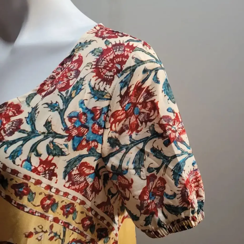 floral dress with short shelves